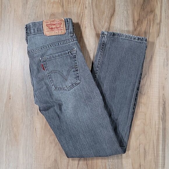 💜Levi's 511 Gray Big Skinny Jeans Youth Size 10